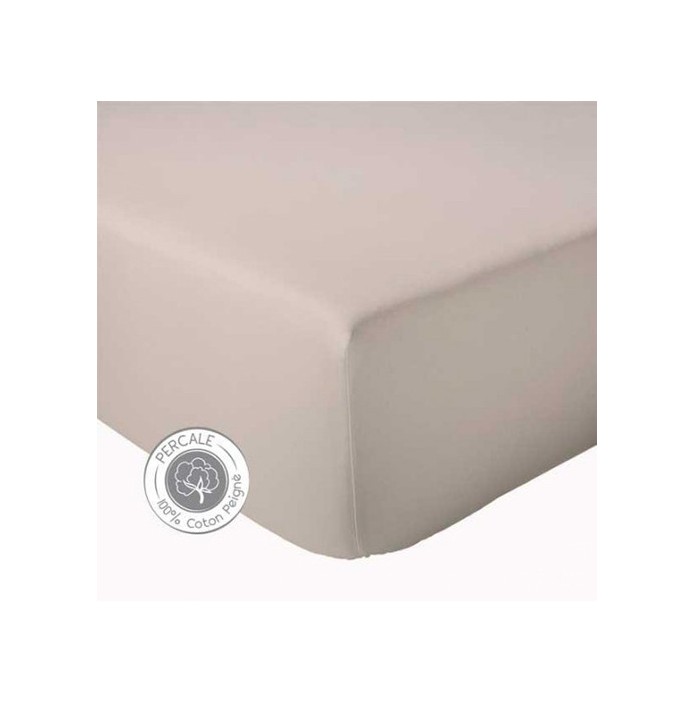 Drap housse percale lin Tradilinge Drap housse percale lin Tradilinge