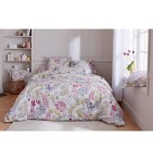 Housse de couette satin Anaïs perle Tradilinge - Blancollection