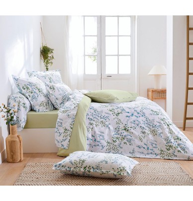 Taie d'oreiller satin Angèle tilleul Tradillinge