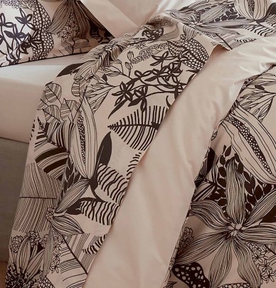 Housse de couette percale Alba noir Tradilinge