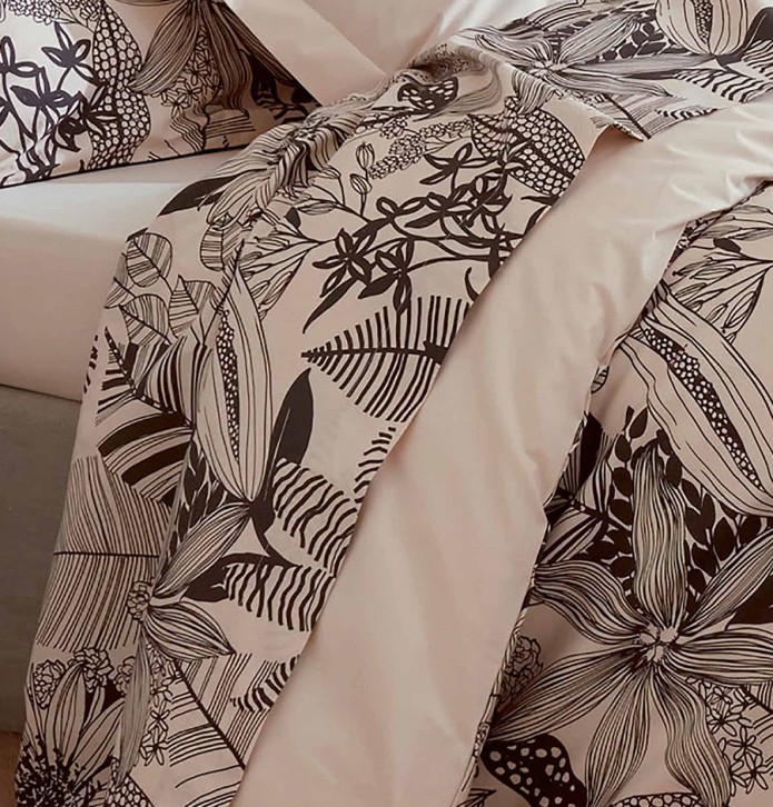 Housse de couette percale Alba noir Tradilinge - Blancollection