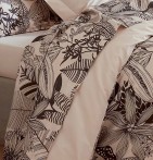 Housse de couette percale Alba noir Tradilinge - Blancollection