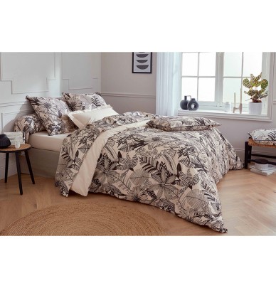 Taie de traversin percale Alba noir Tradilinge