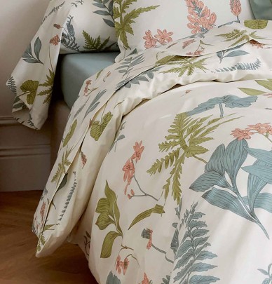 Drap percale Féérie sauge Tradilinge