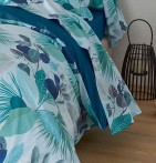 Drap percale Moorea cobalt Tradilinge - Blancollection