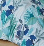 Housse de couette percale Moorea cobalt Tradilinge - Blancollection