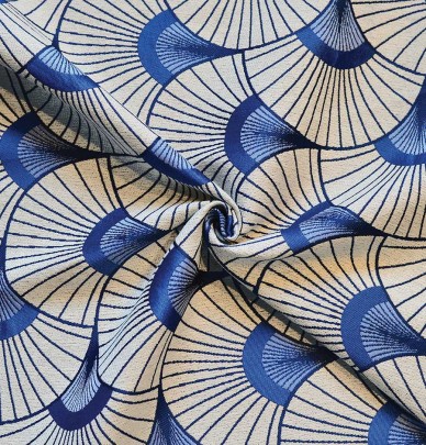 Rideau jacquard Cluby indigo Qabane