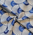 Rideau jacquard Cluby indigo Qabane - Blancollection