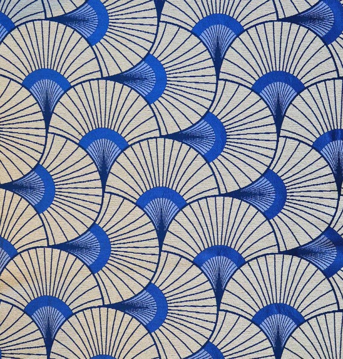 Rideau jacquard Cluby indigo Qabane - Blancollection