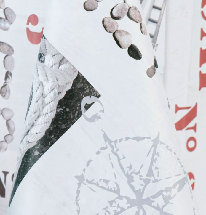 Nappe toile cirée Cordage Calitex - Blancollection