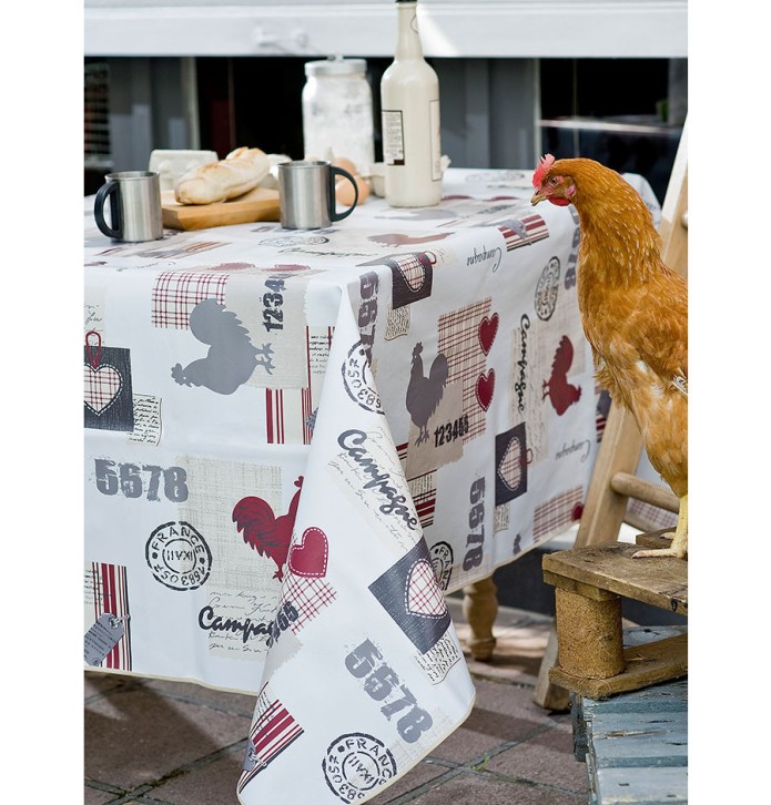 Nappe toile cirée Country Side Calitex - Blancollection