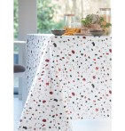 Nappe toile cirée Terrazzo bordeaux Calitex - Blancollection