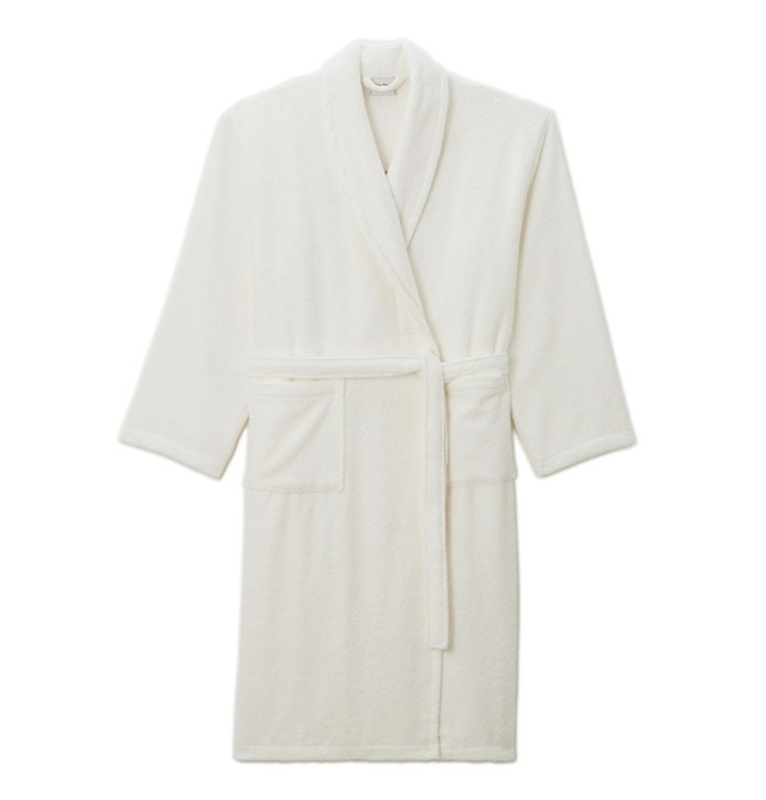 Peignoir brodé Trésor nacré Sylvie Thiriez - Blancollection
