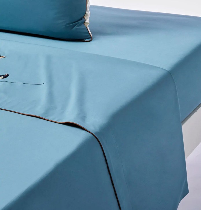 Drap percale Sur un fil Sylvie Thiriez - Blancollection