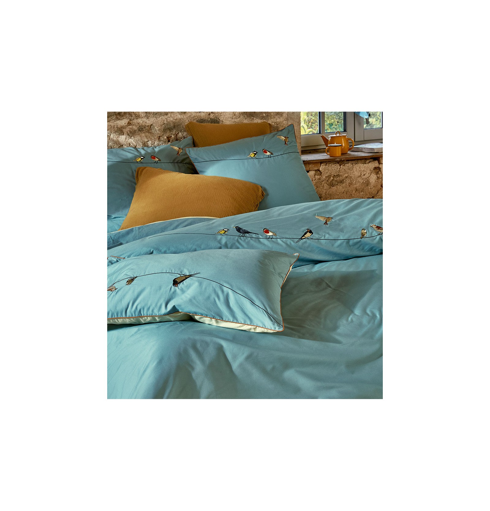 Parure De Lit Berceau 3 Pièces Mimosa City - 100% Coton 200 Fils - 60x120 Cm - Multicolore - 5