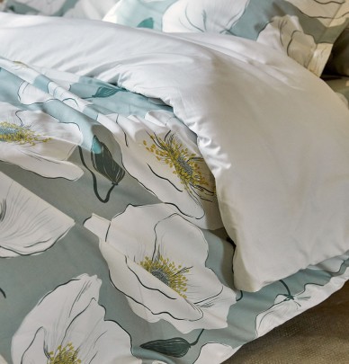 Housse de couette percale Adèle Sylvie Thiriez