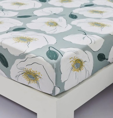 Parure de lit percale Adèle Sylvie Thiriez