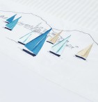 Drap percale Escale Sylvie Thririez - Blancollection
