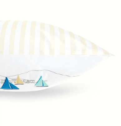 Taie d'oreiller percale Escale Sylvie Thiriez