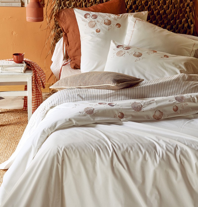 Housse de couette percale Trésor nacré Sylvie Thiriez