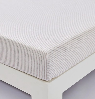 Drap housse percale Trésor nacré Sylvie Thiriez - Blancollection