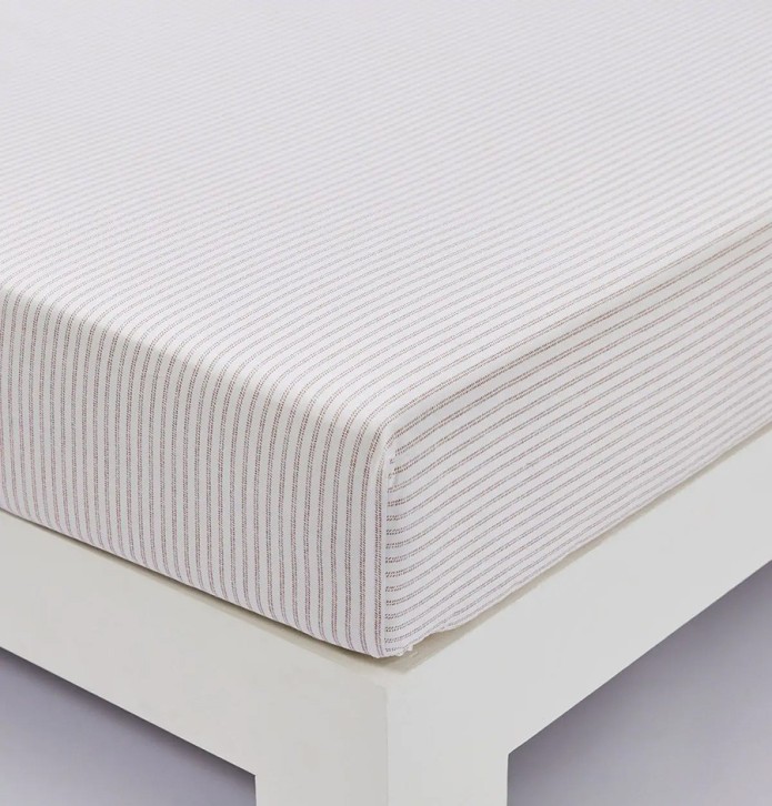Drap housse percale Trésor nacré Sylvie Thiriez - Blancollection