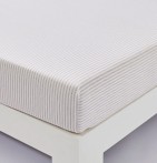 Drap housse percale Trésor nacré Sylvie Thiriez - Blancollection
