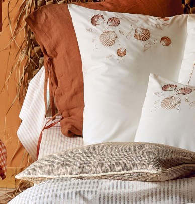 Drap housse percale Trésor nacré Sylvie Thiriez - Blancollection