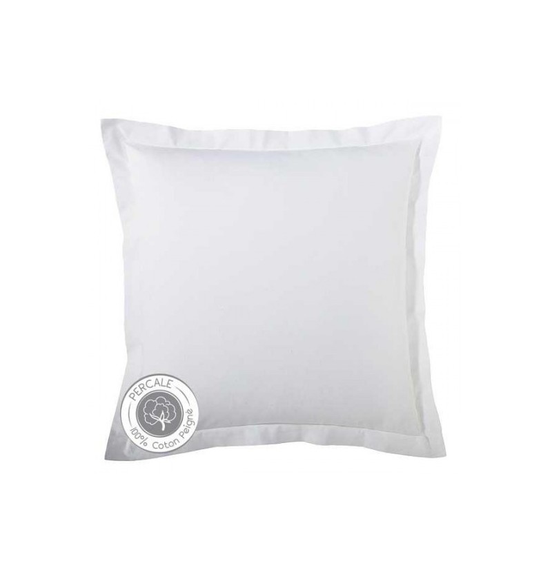Taie d'oreiller percale blanche Tradilinge
