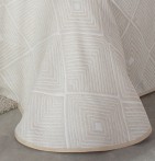 Couvre lit jacquard réversible Hopkins lin Reig Marti - Blancollection