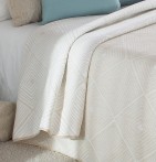 Couvre lit jacquard réversible Hopkins lin Reig Marti - Blancollection