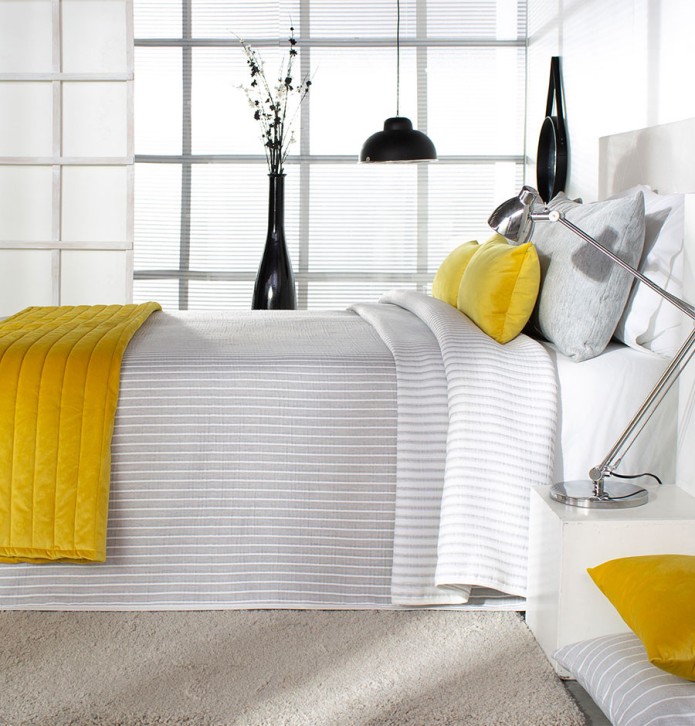 Couvre-lit jacquard Loke gris Reig Marti