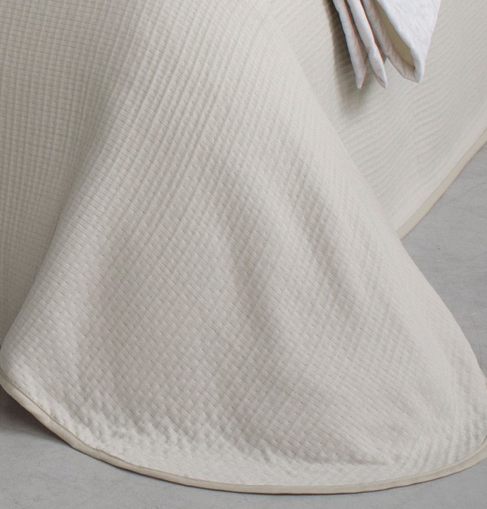 Couvre lit jacquard Kummel lin Reig Marti - Blancollection