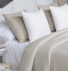 Couvre lit jacquard Kummel lin Reig Marti - Blancollection