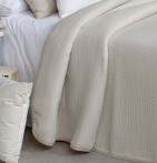 Couvre lit jacquard Kummel lin Reig Marti - Blancollection