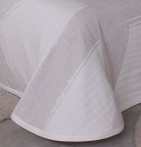 Couvre lit jacquard Giotto lin Reig Marti - Blancollection