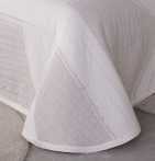 Couvre lit jacquard Giotto lin Reig Marti - Blancollection