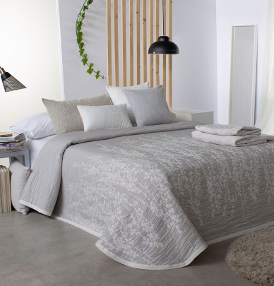 Couvre-lit jacquard Indra gris Reig Marti