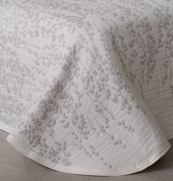 Couvre lit jacquard Indra gris Reig Marti - Blancollection