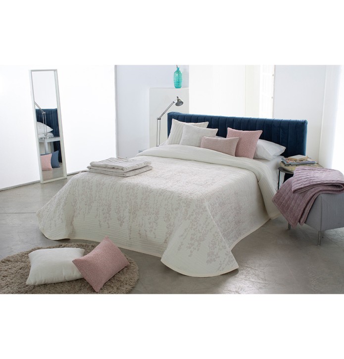 Couvre lit jacquard Indra nude Reig Marti - Blancollection