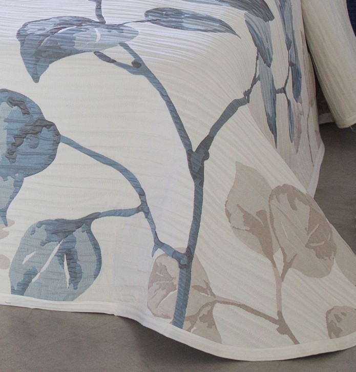 Couvre lit jacquard Sinead bleu Reig Marti - Blancollection
