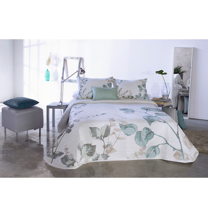 Couvre lit jacquard Sinead vert Reig Marti - Blancollection