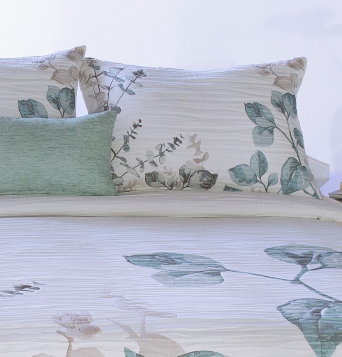 Couvre lit jacquard Sinead vert Reig Marti - Blancollection