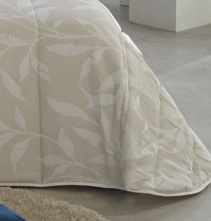 Couvre lit matelassé jacquard Gillen lin Reig Marti - Blancollection