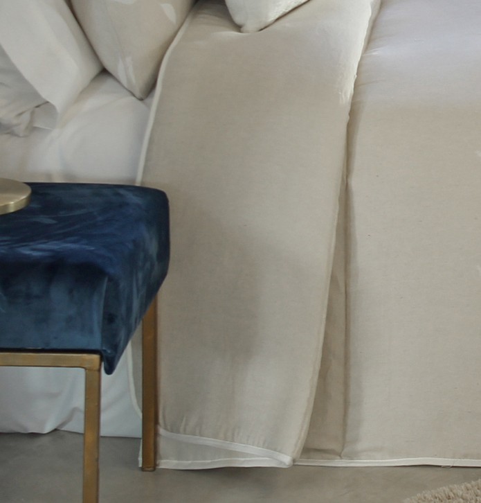 Couvre lit matelassé jacquard Gillen lin Reig Marti - Blancollection