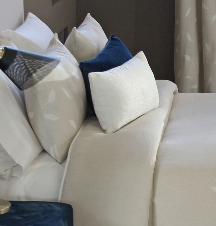 Couvre lit matelassé jacquard Gillen lin Reig Marti - Blancollection