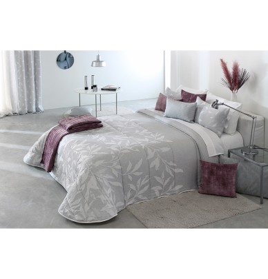 Couvre lit matelassé et ses housses coussins Gillen gris Reig Marti