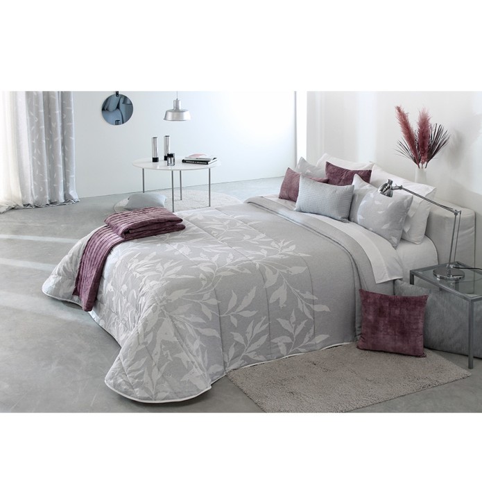 Couvre lit matelassé jacquard Gillen gris Reig Marti - Blancollection