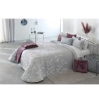 Couvre lit matelassé jacquard Gillen gris Reig Marti - Blancollection
