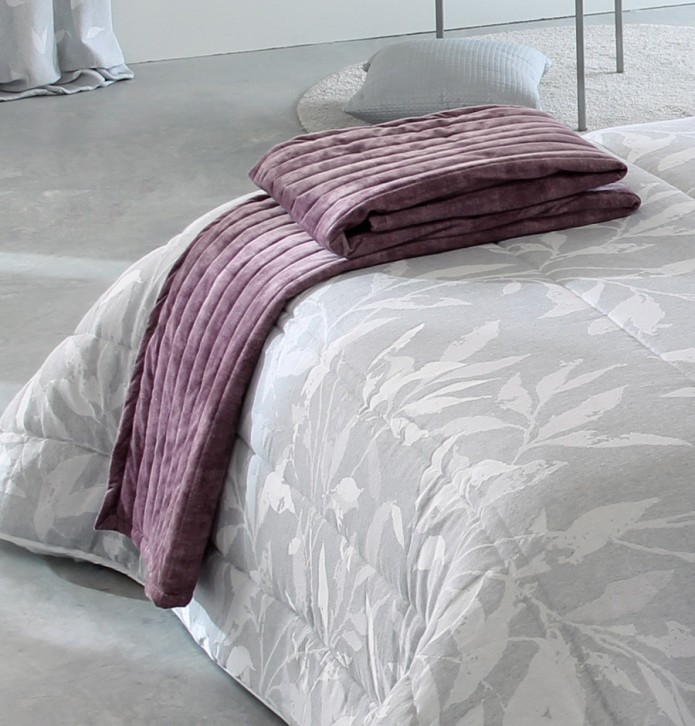 Couvre lit matelassé jacquard Gillen gris Reig Marti - Blancollection